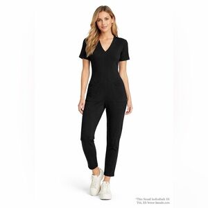 Smash + Tess XS Black Short Sleeve Stretch Jumpsuit